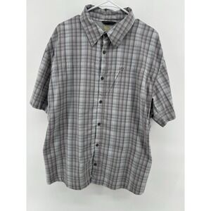 Mountain‎ Hardwear Plaid Short Sleeve Shirt Mens XL Button Mesh Vented
